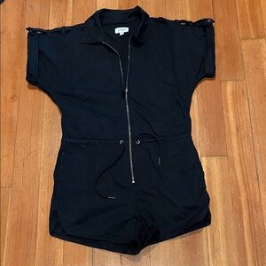 Pistola Black Zip-Up Jumpsuit